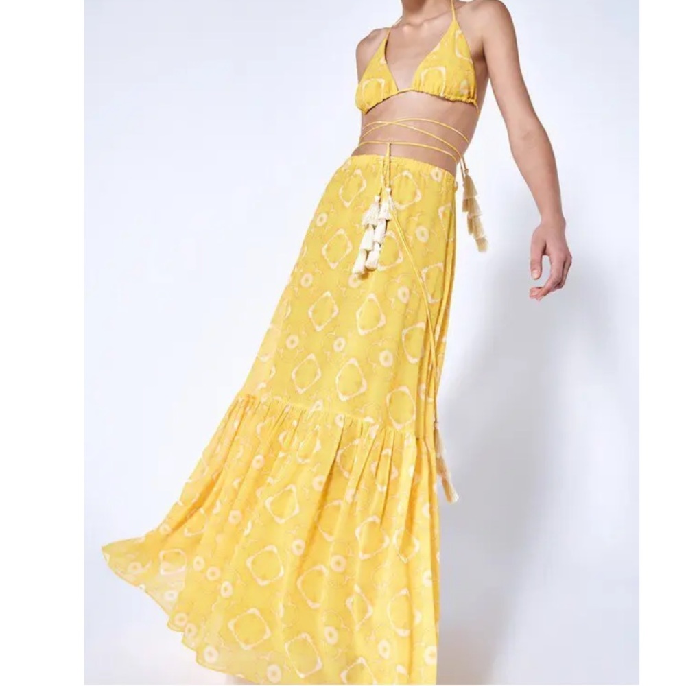 Alexis Meadow Skirt in Sun Yellow XS NWT